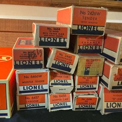 Lionel Train Cars Boxes Empty