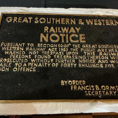 Southern And Western Railway Metal Sign 11x15 