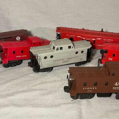 Lionel O Gauge Train Cars 65400, 641751, 1001, 6517, 6059, 6457