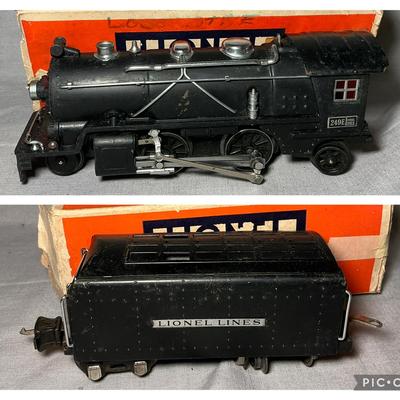 Lionel O Gauge Model Train 249E Engine & 2225W Car