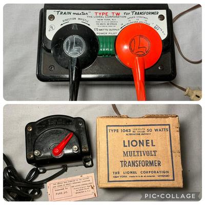 Lionel Trainmaster Type-TW Toy & Type 1043 Multivolt Transformers