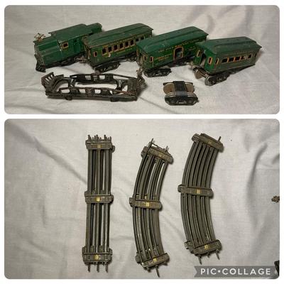 Ives Railway O Gauge Engine, Cars, & Track