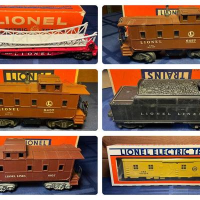 Seven Lionel Train Cars - Caboose 6457 & More 