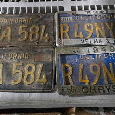 #2602 • 2 Pairs of California License Plates
