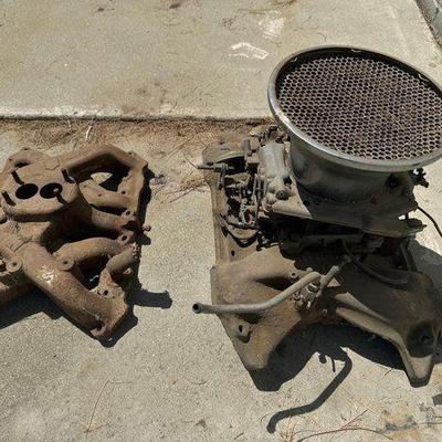 #5012 • 2 Barrel Intake Manifold and 1 Intake Manifold with Carburetor
