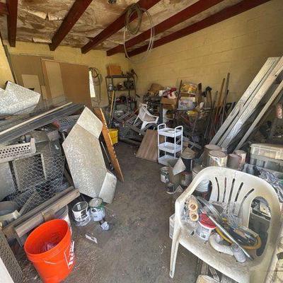#5500 • Ladders, Metal Shelf Racks, Air Conditioning Ductwork
