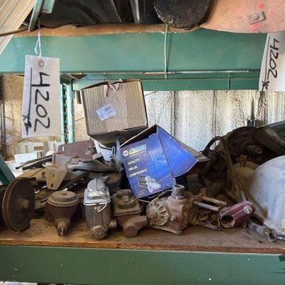 #4214 • brake parts, window mechanism, misc brackets, chrome trim, pulleys and more
