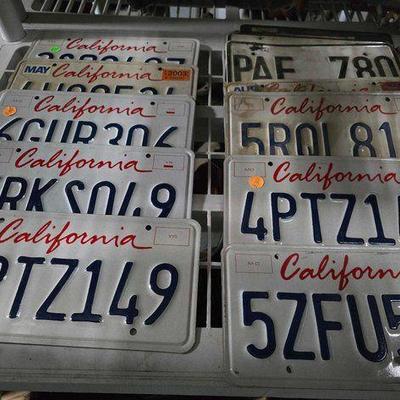 #2608 • 9 Pairs of License Plates, 8 California
