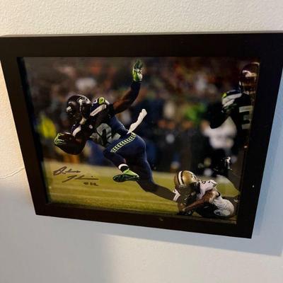 Signed Seahawks photograph