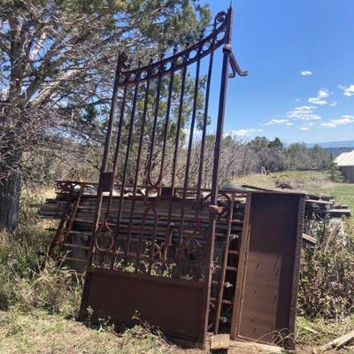 Rustic heavy metal gates