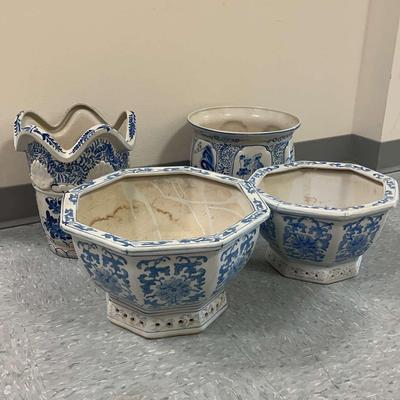 Set of Chinese Porcelain Planters