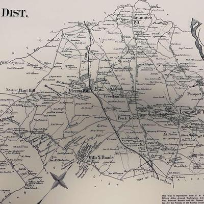 Mystery Collection of Fairfax VA Reproduction Maps