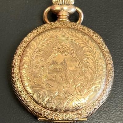 Antique American Waltham Gold-Filled Pocket Watch