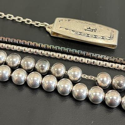 Two Sterling Silver Necklaces & More