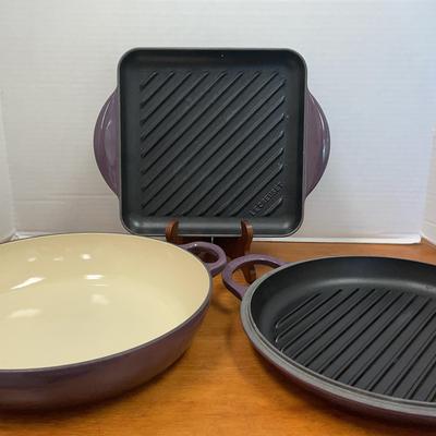Pair of Purple Le Creuset Cookware