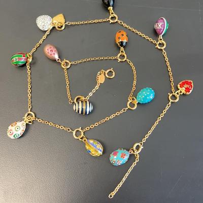 Joan Rivers Faberge-Style Egg Adjustable Charm Necklace