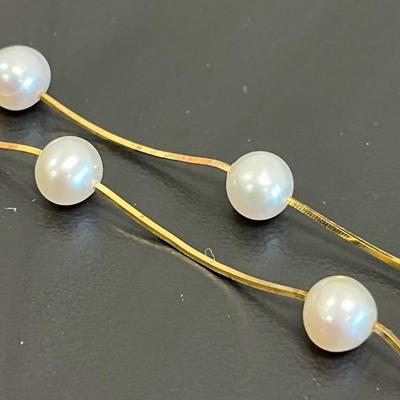 14k Yellow Gold 6mm Pearl Necklace