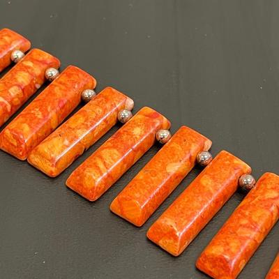Sterling Silver Sponge Coral Necklace