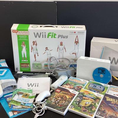 Wii Sports Console & Wii Fit Plus w/Mat & Games 