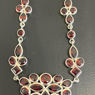 Sterling Silver Garnet Necklace