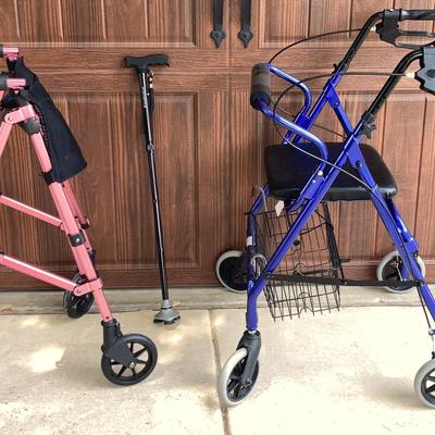 Two Walkers & Hurry Cane