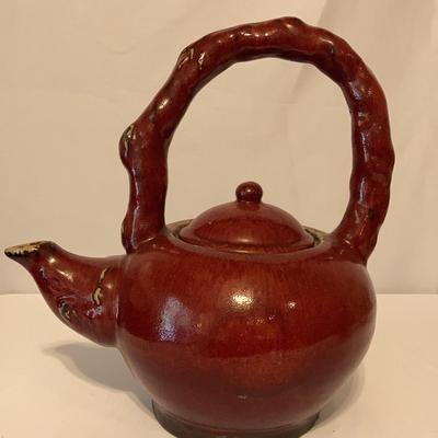 Oxblood Sang De Beouf Oversized Ornamemental Teapot