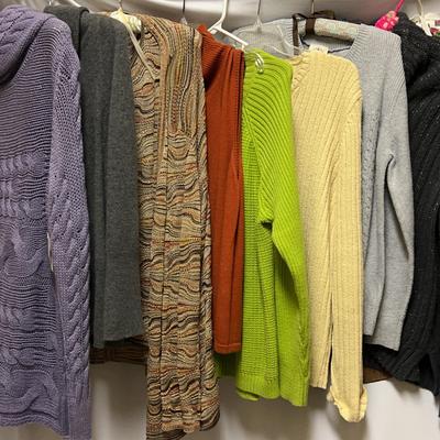 9 Sweaters (Chicos, Banana Republic, Ralph Lauren, Jones New York, Liz Claiborne, Coldwater Creek)