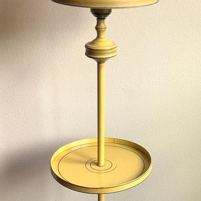 Vintage Metal Floor Lamp With Tole Shade