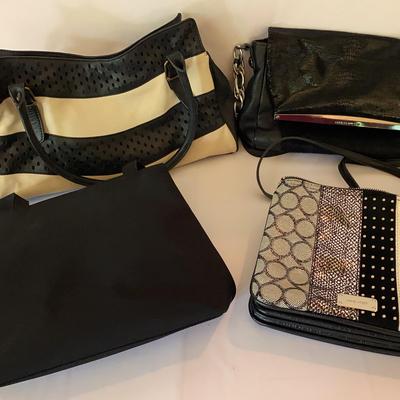Four Purses/Handbags: Nine West, Elliot Lucca, And Bandolino 