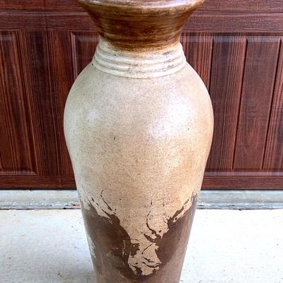 Heavy Large Tall Stone/Eartenware Pottery Vase 