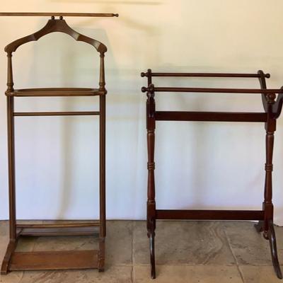 Vintage Wood Clothing Valet And Quilt Rack