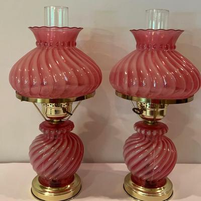 Pink Glass Lamps