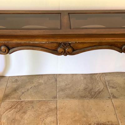 Beveled Glass Top Sofa Table