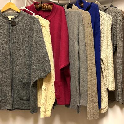 9 Sweaters (Cold Water, Creek Liz, Cleburne Jones New York Chico‘S Talbots)