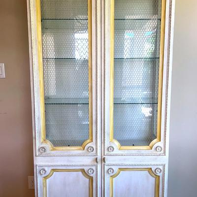 Vintage Modified French Style Bakers Cabinet 