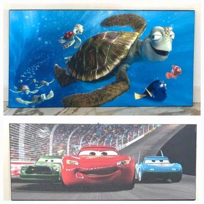 Disney Pixar Canvas Prints - Finding Nemo & Cars.