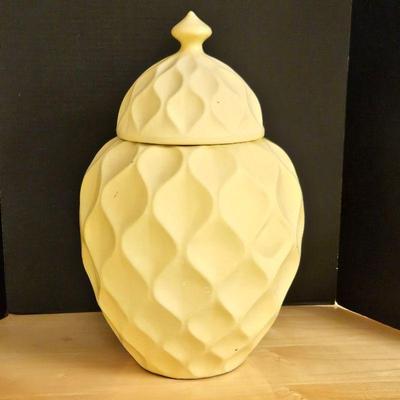 Large Ceramic Ginger Jar with Lid for Indoor or Outdoor Use - Stands 20" Tall