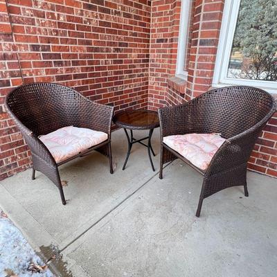 Faux wicker 3pc. set