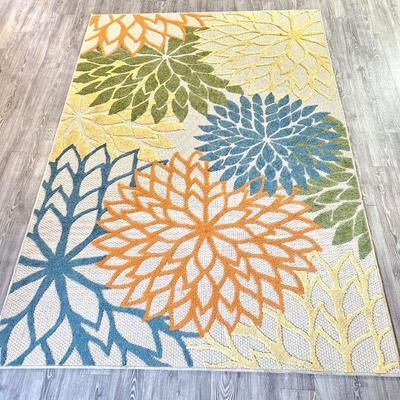  Nourison Aloha Indoor/Outdoor Area Rug - Colorful Floral Design