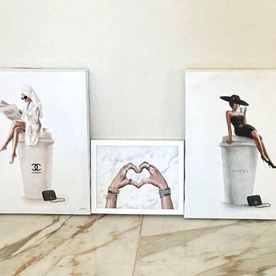3 Piece Art Set - Gucci and Chanel by Ziwelli.