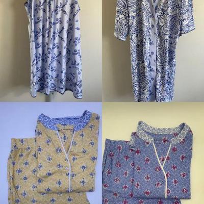 2 Shorty Pajamas & Gown/Robe Combo - Carol Hochman
