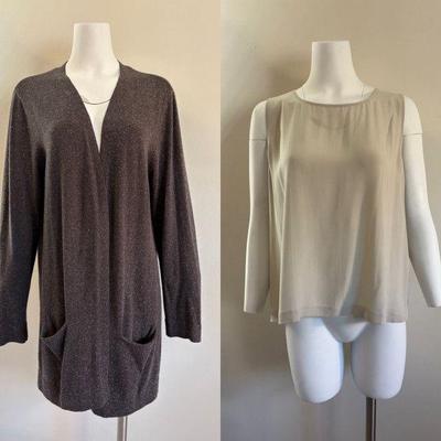 Silk Shirt & Cardigan - Eileen Fisher/J. Jill