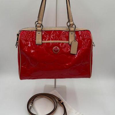 Red Patent Leather Handbag - Coach - Appears New