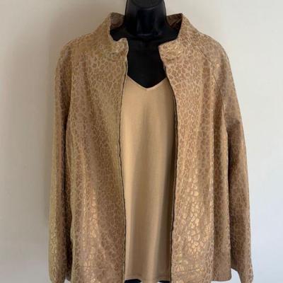 Leather Jacket & Cotton Camisole - Live A Littlle/J. Jill
