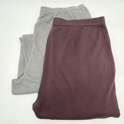 2 Pairs Cashmere/Cotton Knit Pants - Eileen Fisher