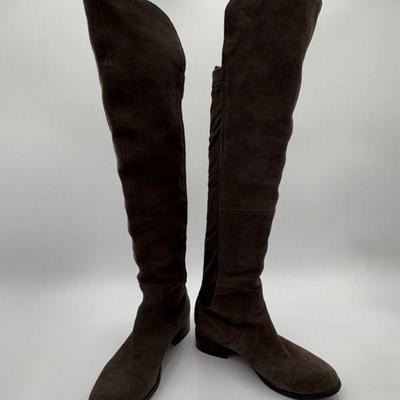 Over-The-Knee Grey Suede Boots - Charles David