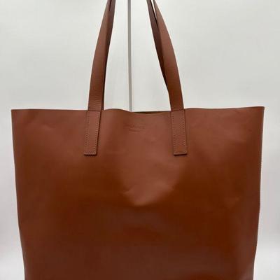 Sleek Brown Leather Tote - Everlane