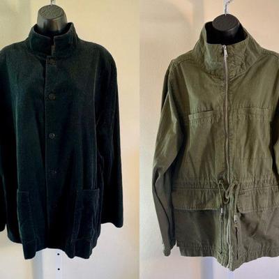 Corduroy & Army Jacket Duo - Eileen Fisher /Old Navy