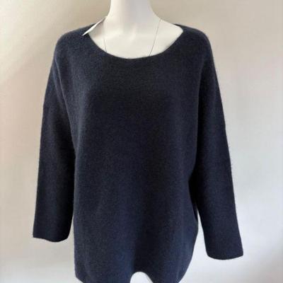 Thick Deep Blue/Black Cashmere Sweater - Eileen Fisher - New w/ Tag