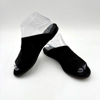 Black Suede Slides - Eileen Fisher
